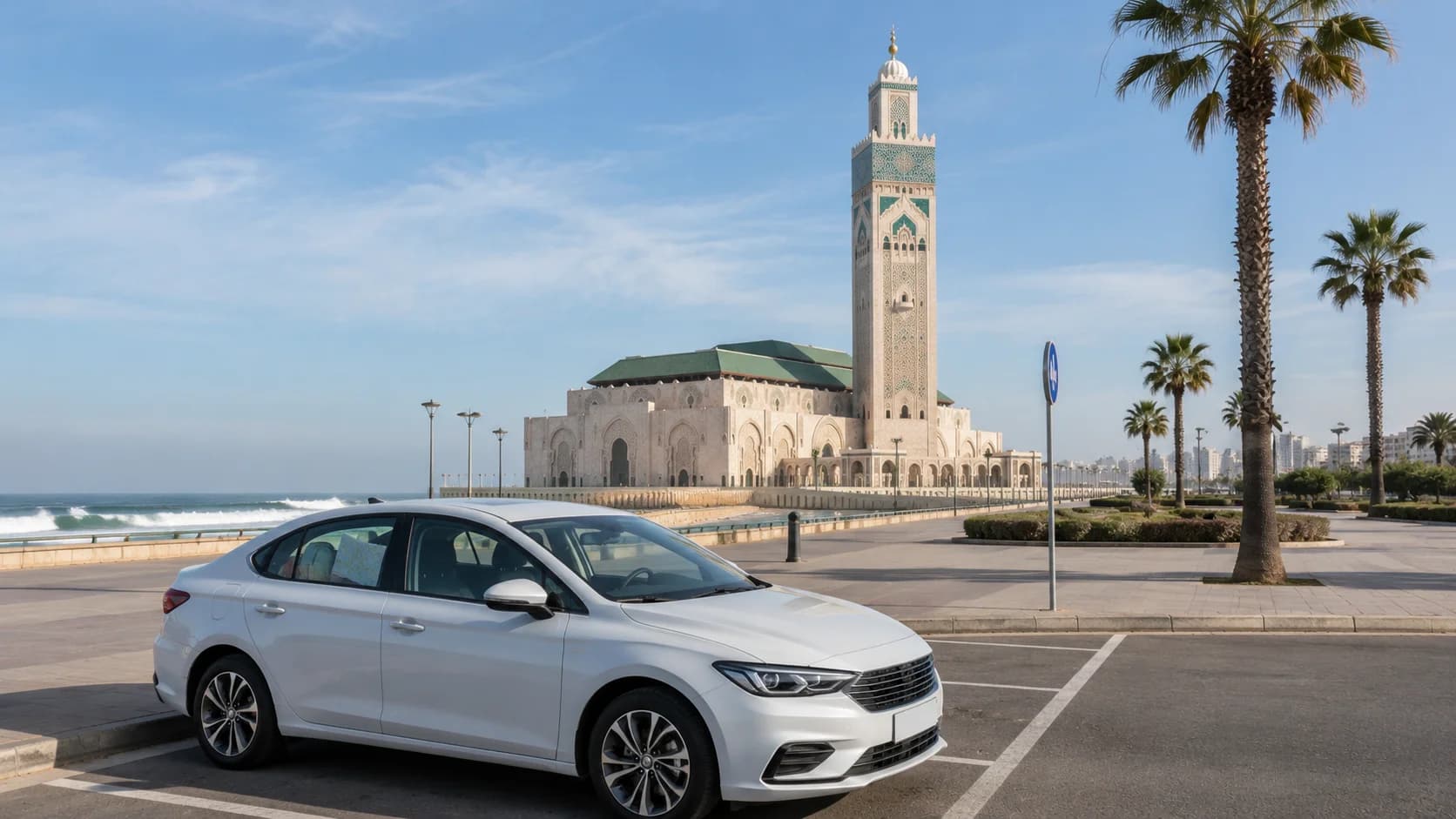Bezoek de Hassan II Moskee met de auto: Parkeer- en Toegangsgids