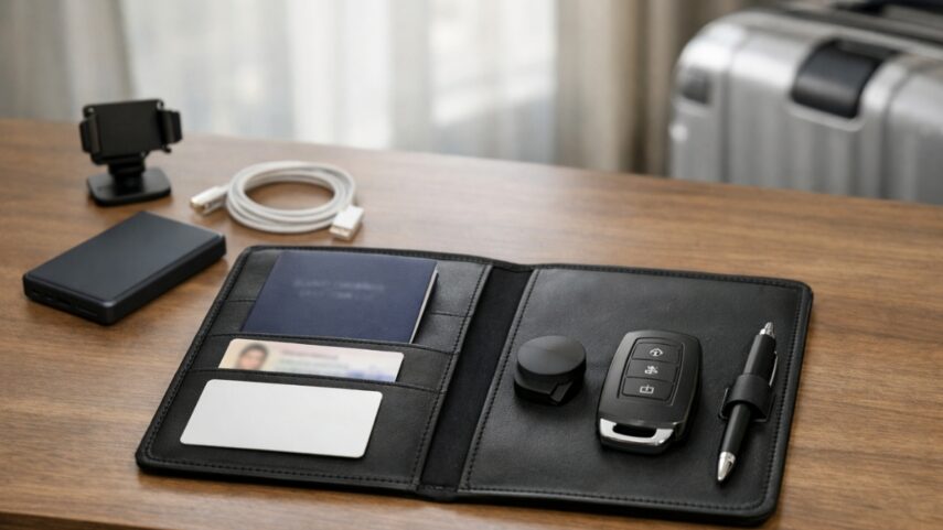 Casablanca Business Traveler Packing Items that make rental handovers faster (docs + accessories)